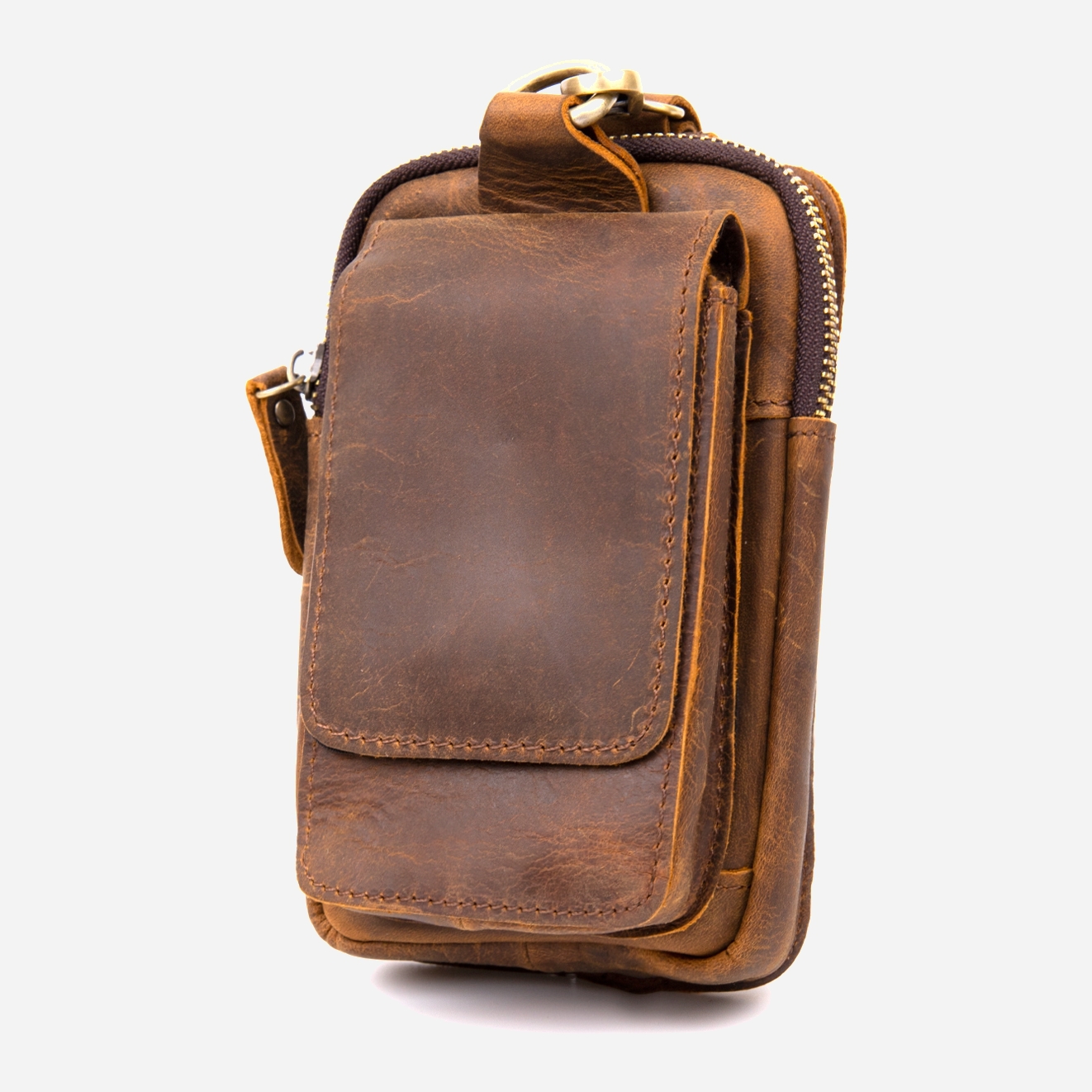 

Мужская борсетка кожаная Vintage Коричневая (leather-20419)