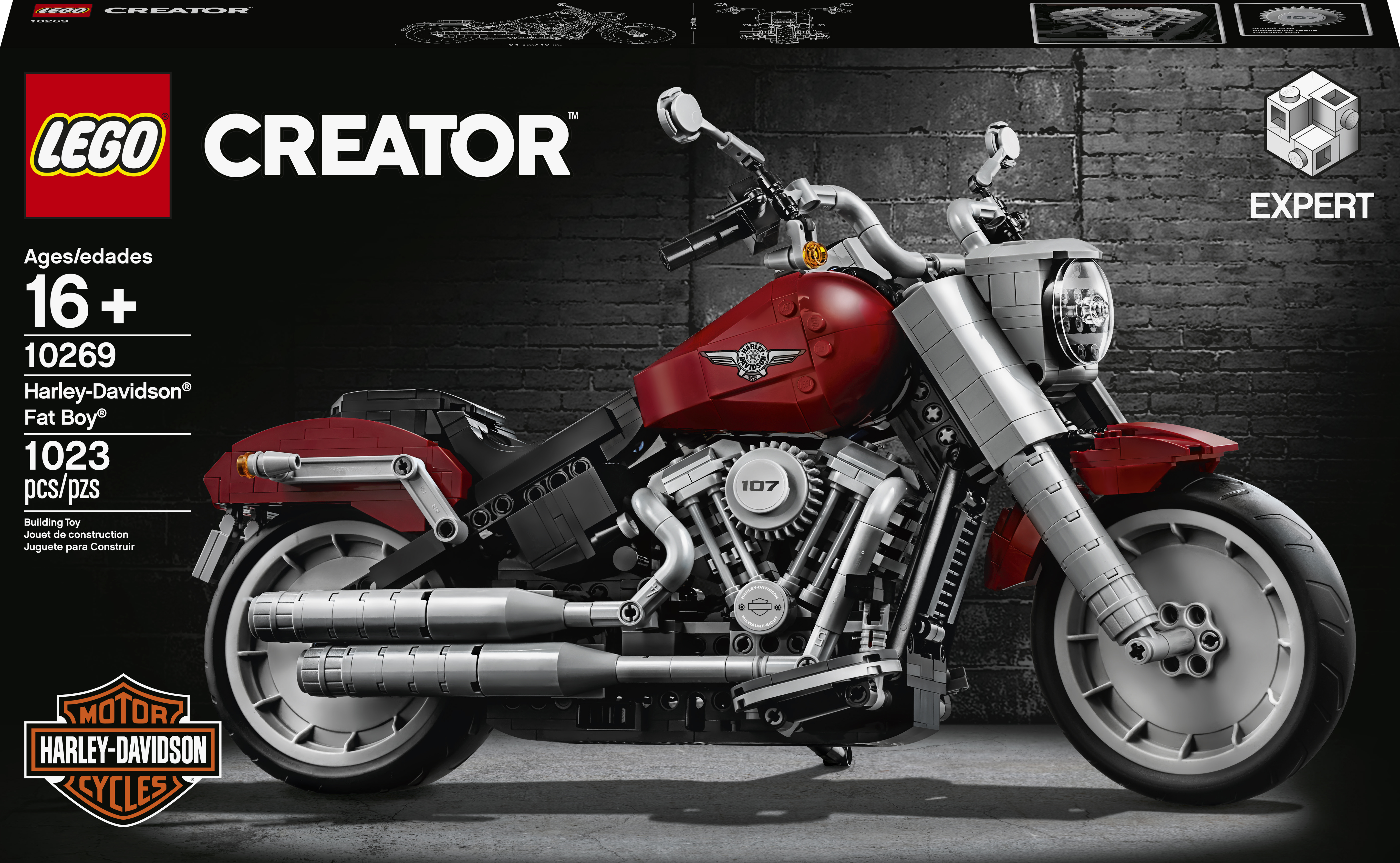 

Конструктор LEGO Creator Expert Harley-Davidson Fat Boy 1023 деталей (10269)