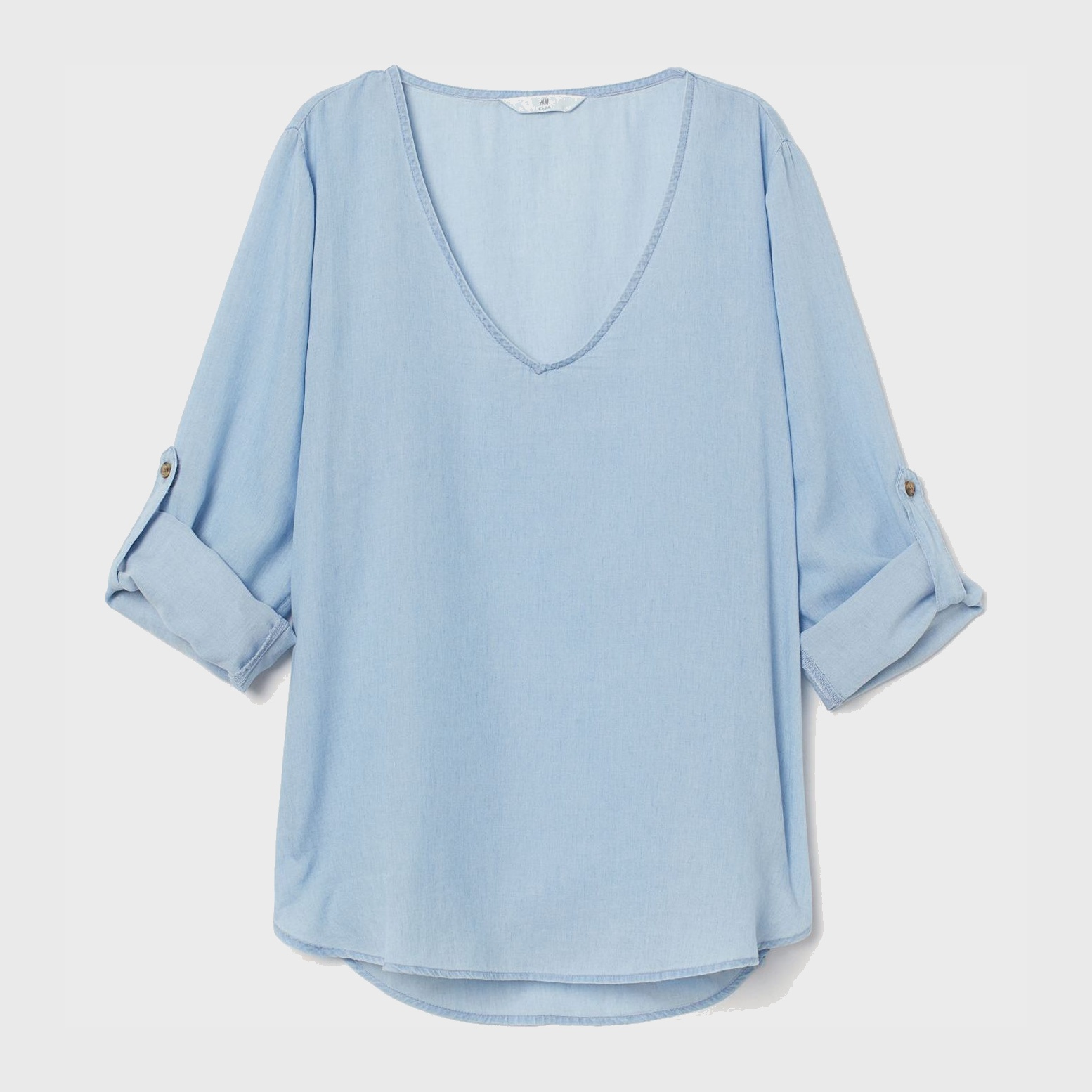 

Блузка H&M 112-7869840  Голубая, Блузка H&M 112-7869840 34 Голубая