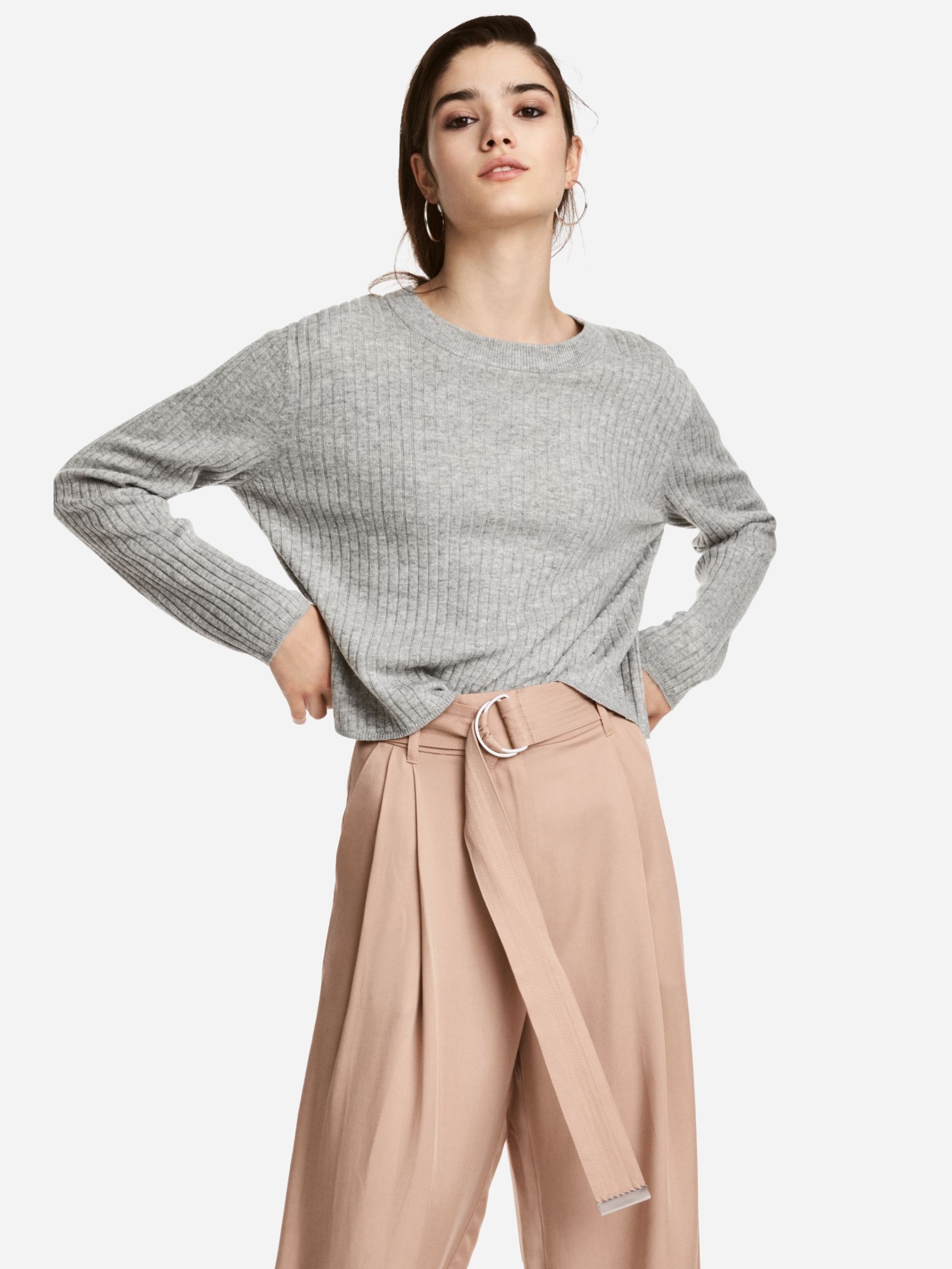 

Джемпер H&M 1506-5392426 L Светло-серый