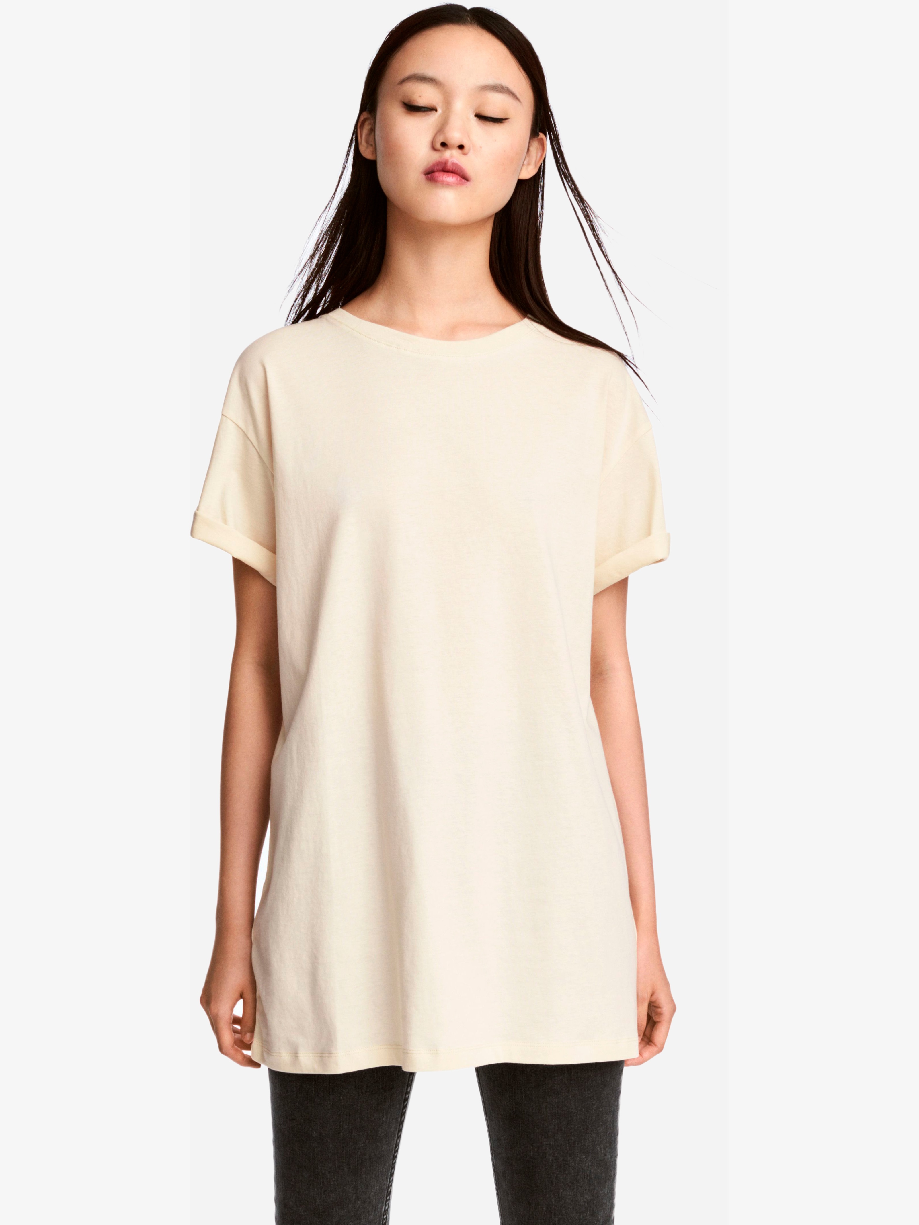 

Футболка H&M 1506-5231326 XS Кремовая