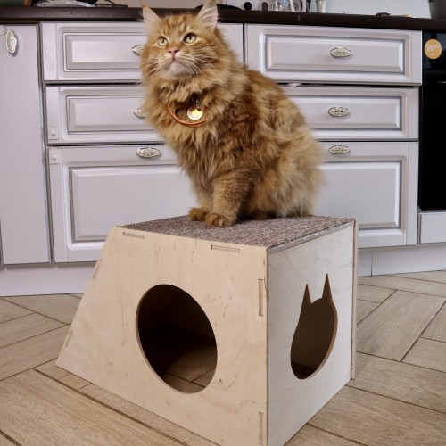 

Будинок для кота BezDeWood з кігтеточкою