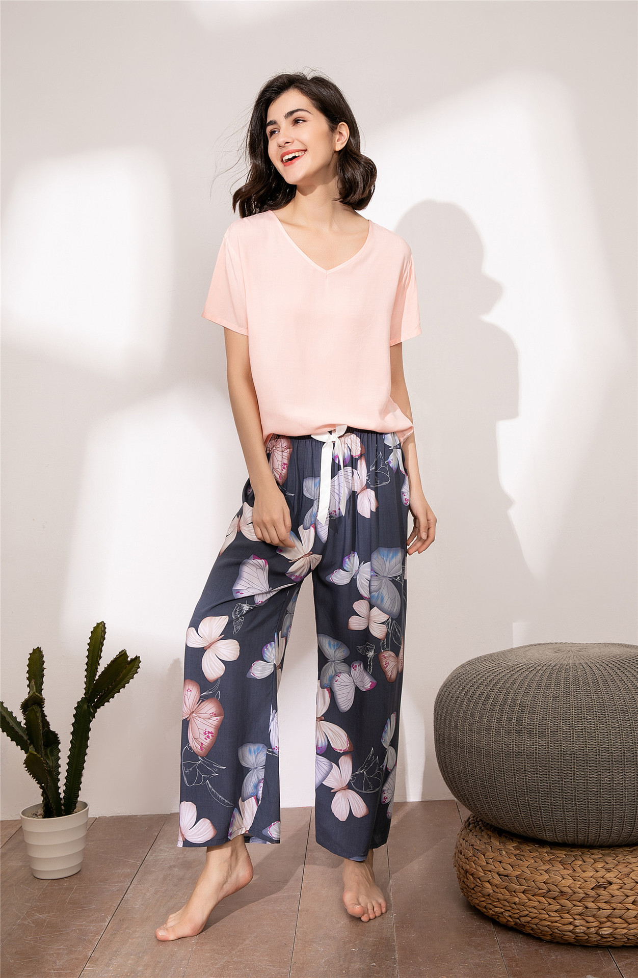 

Комплект женский домашний 2 в 1 Butterflies Berni Fashion (M) Синий