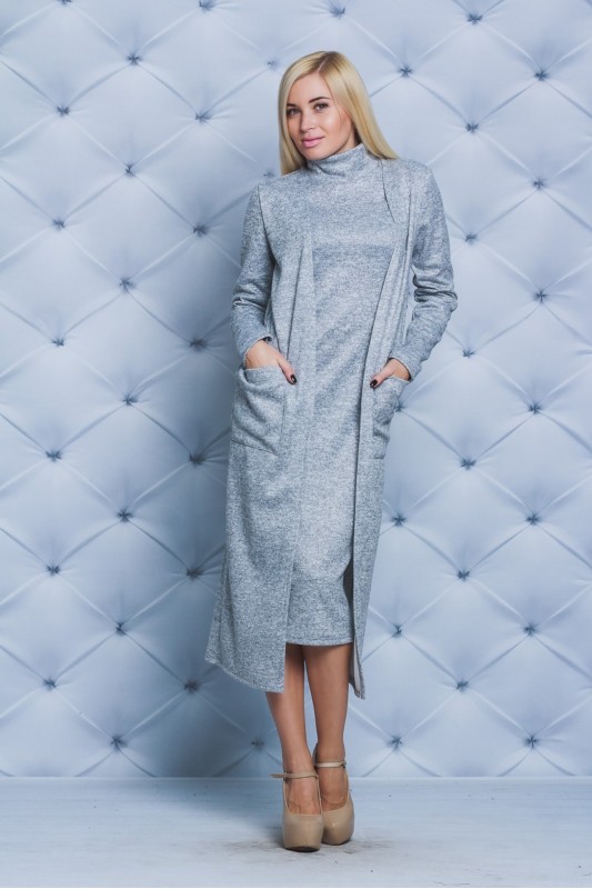 

Fashions • Женский кардиган Малинда Fashions 56-58 светло-серый (01747-ве)