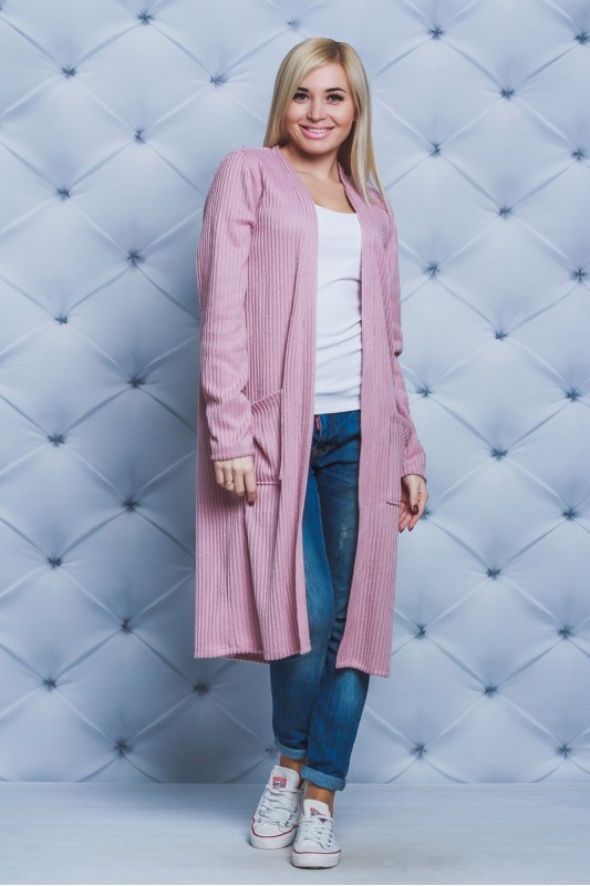 

Fashions • Женский кардиган Малих Fashions 42-44-46 пудра (01839-ве)