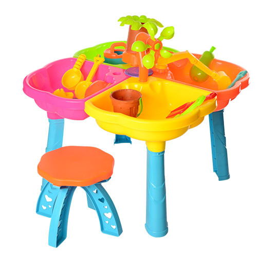 

Столик-песочница DI YUAN Toys со стульчиком аксессуары в комплекте 9810-RY