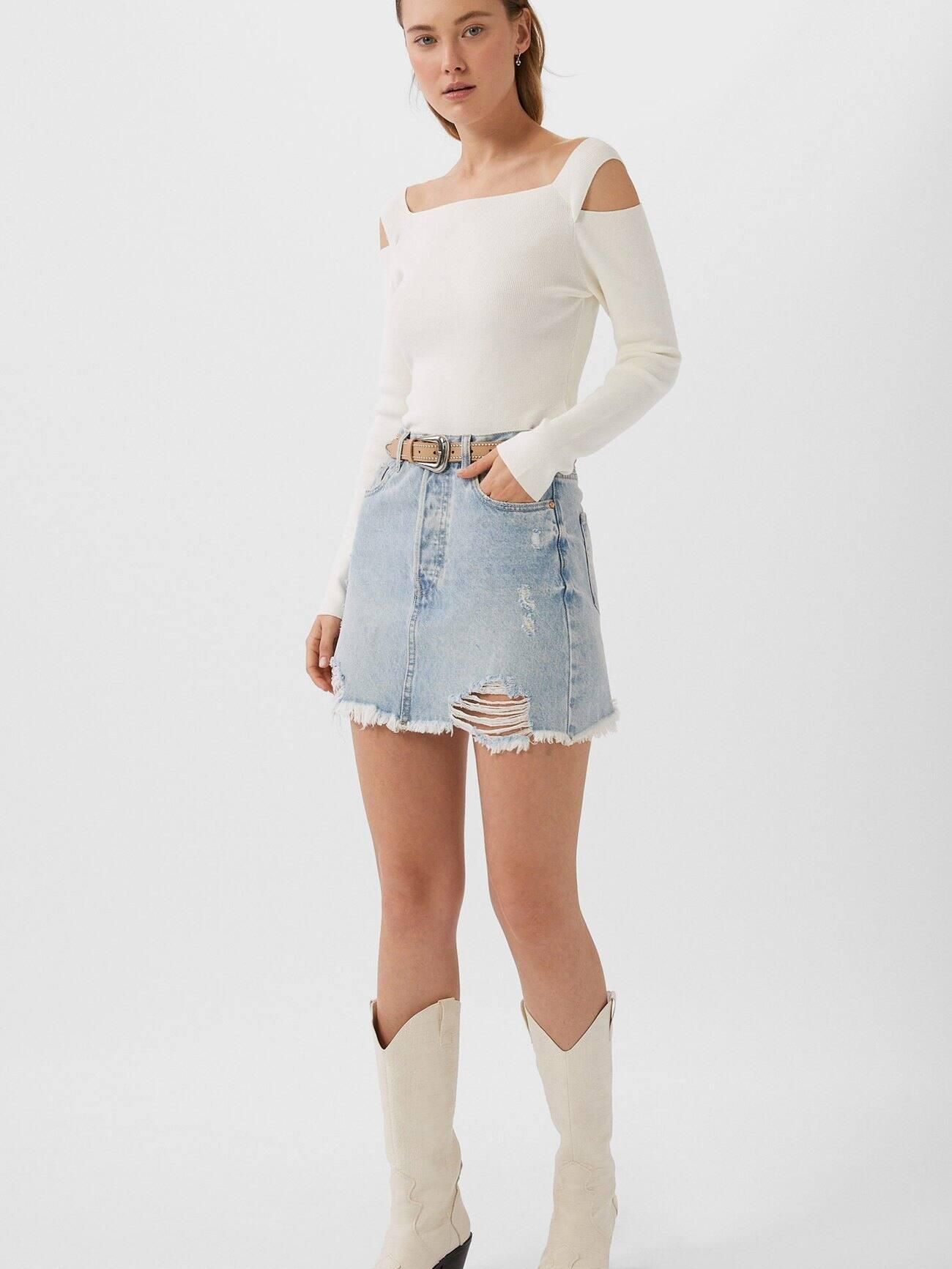

Топ Stradivarius 1611/061/004-ABAK S Молочный