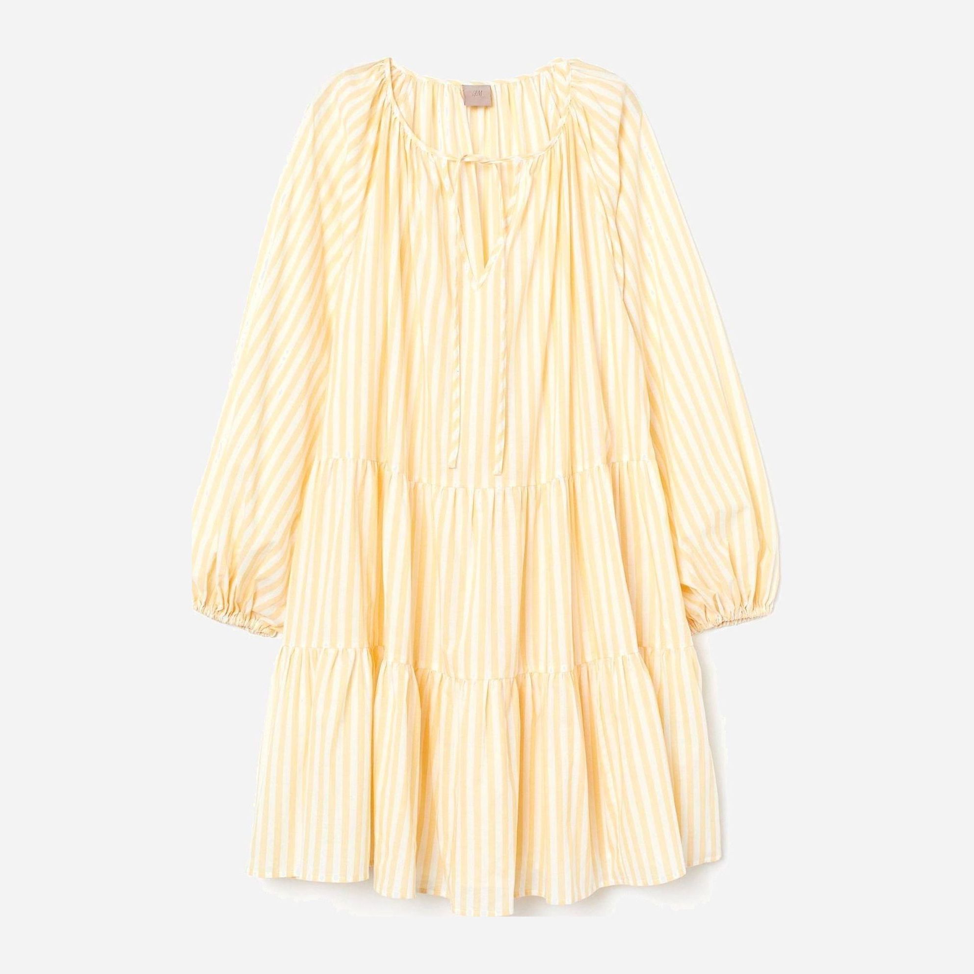 

Платье H&M 8872361-AEVH XL Белое с желтым