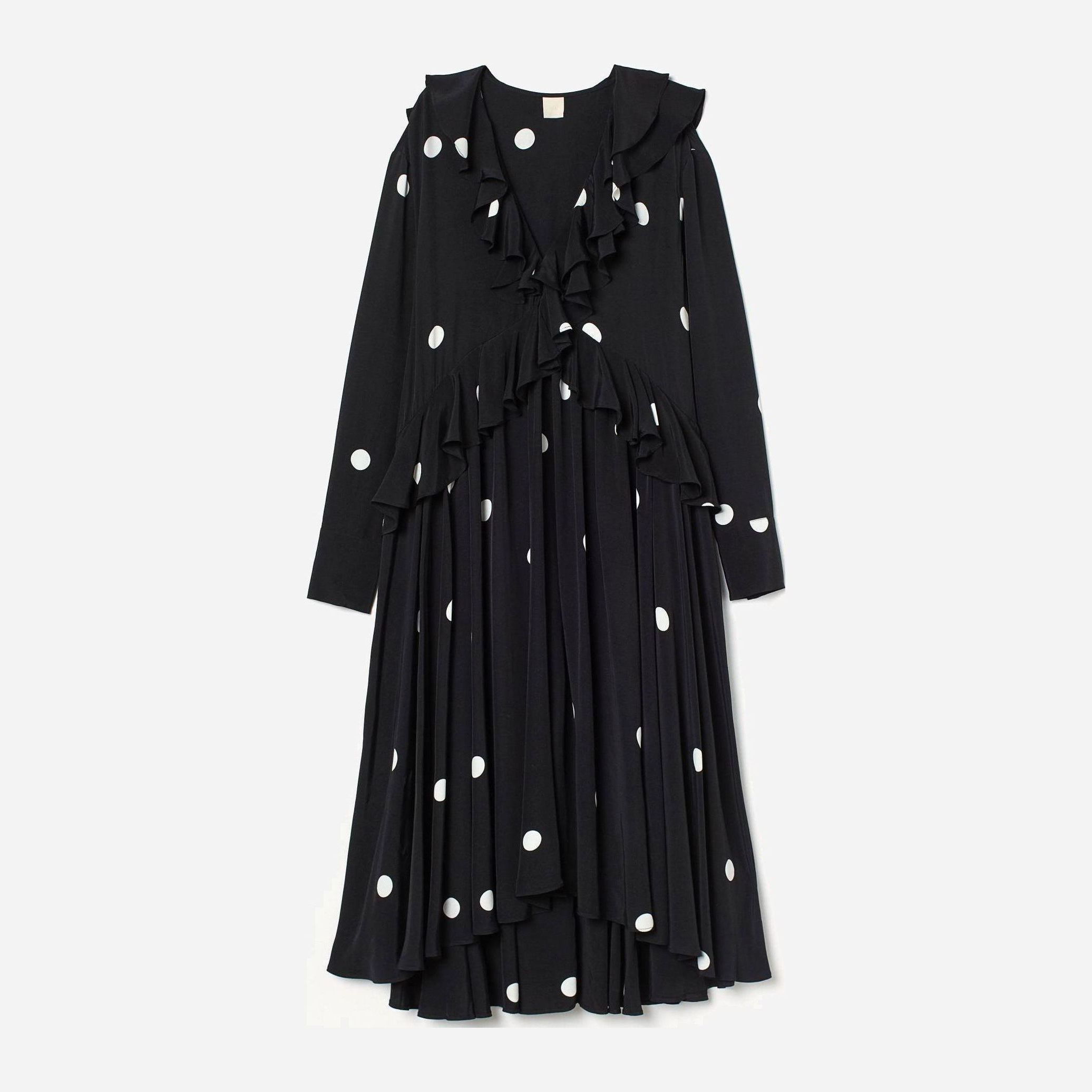 

Платье H&M 8707721-AANX XL Черное с белым