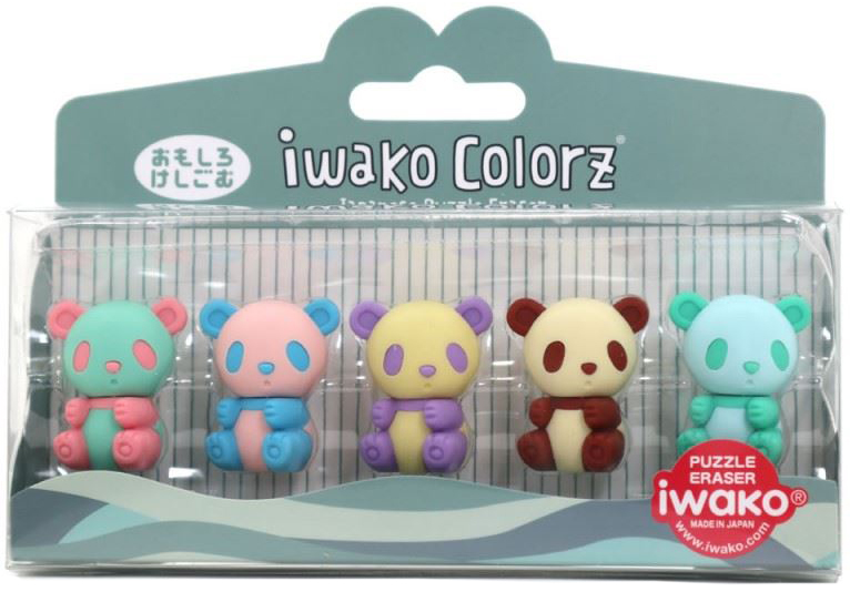 

Набор ластиков для карандаша Iwako Пандочки 5 шт (ER-GLB003) (4991685001573)