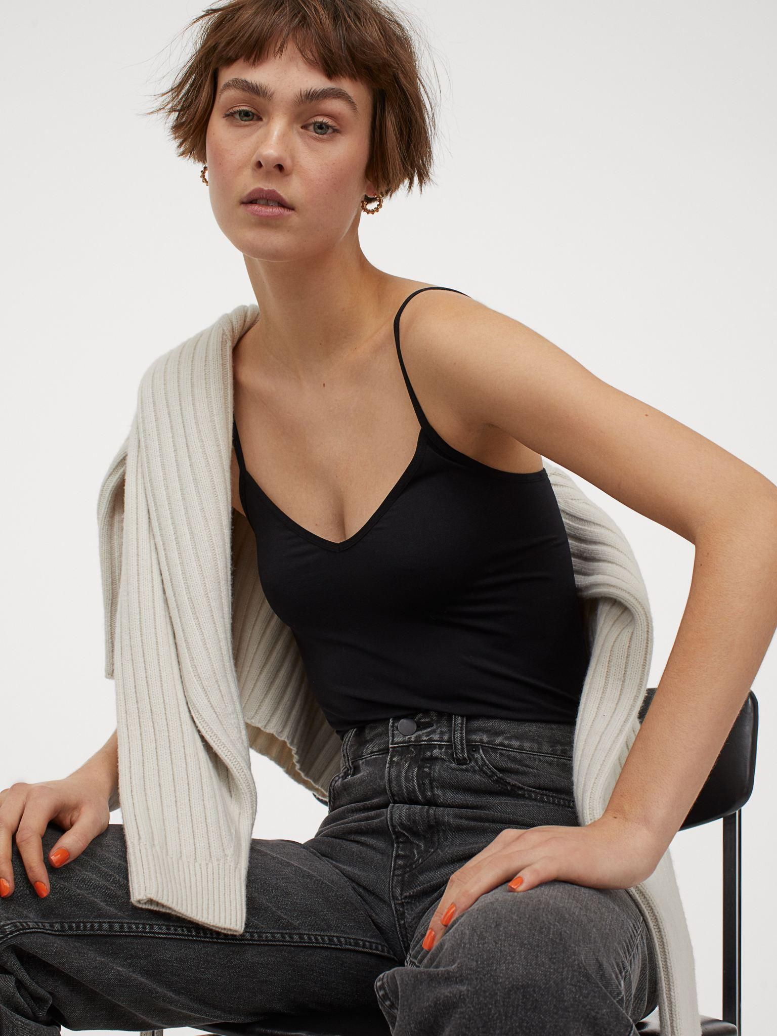 

Майка H&M 8280672-AAAD L Черная