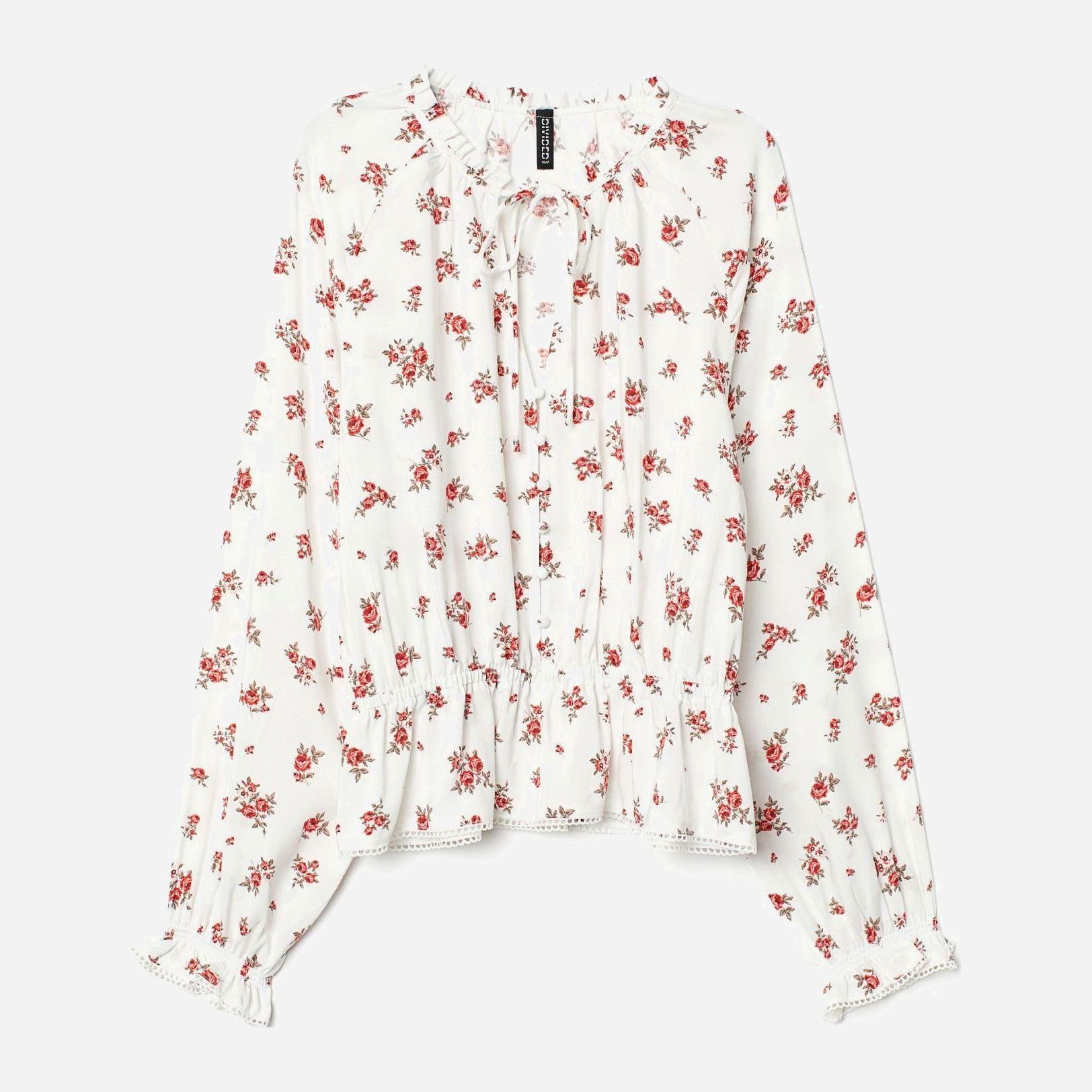 

Блузка H&M 7113999-AAPB 38 Белая с разноцветным