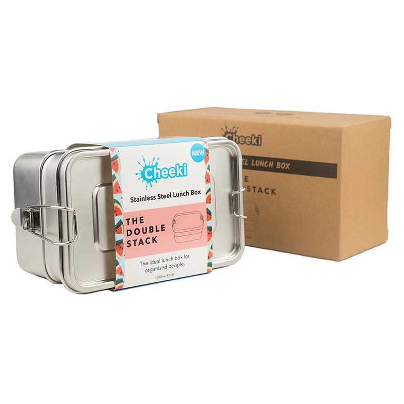 

Ланч бокс стальной двухъярусный Cheeki The Double Stack 1.2 л матовый