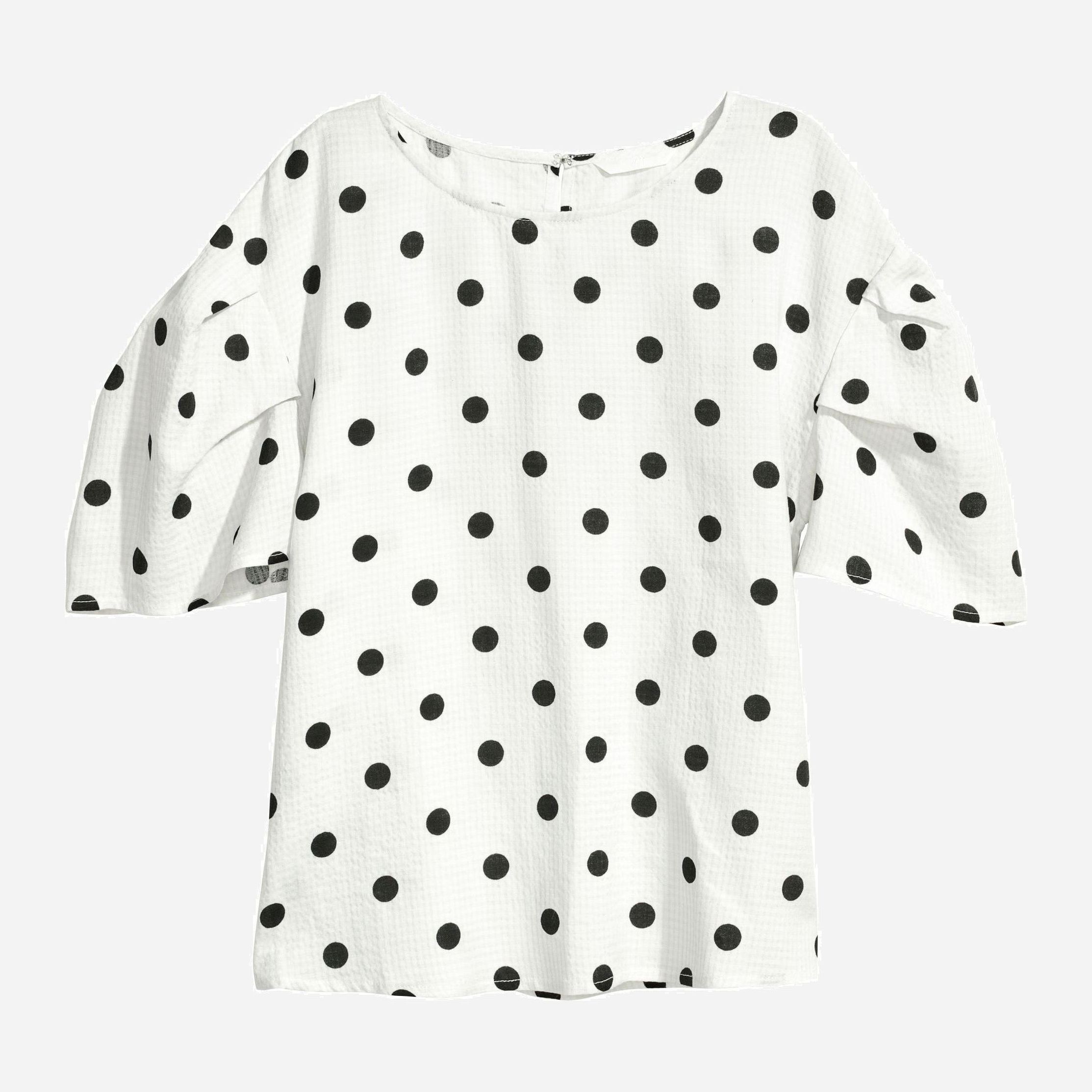 

Блузка H&M 6168367-ABQC 32 Белая с черным