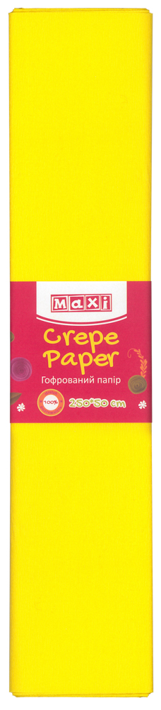 

Набор гофрированной бумаги Maxi 100% 50 х 250 см 10 шт Желтой (MX61616-05)