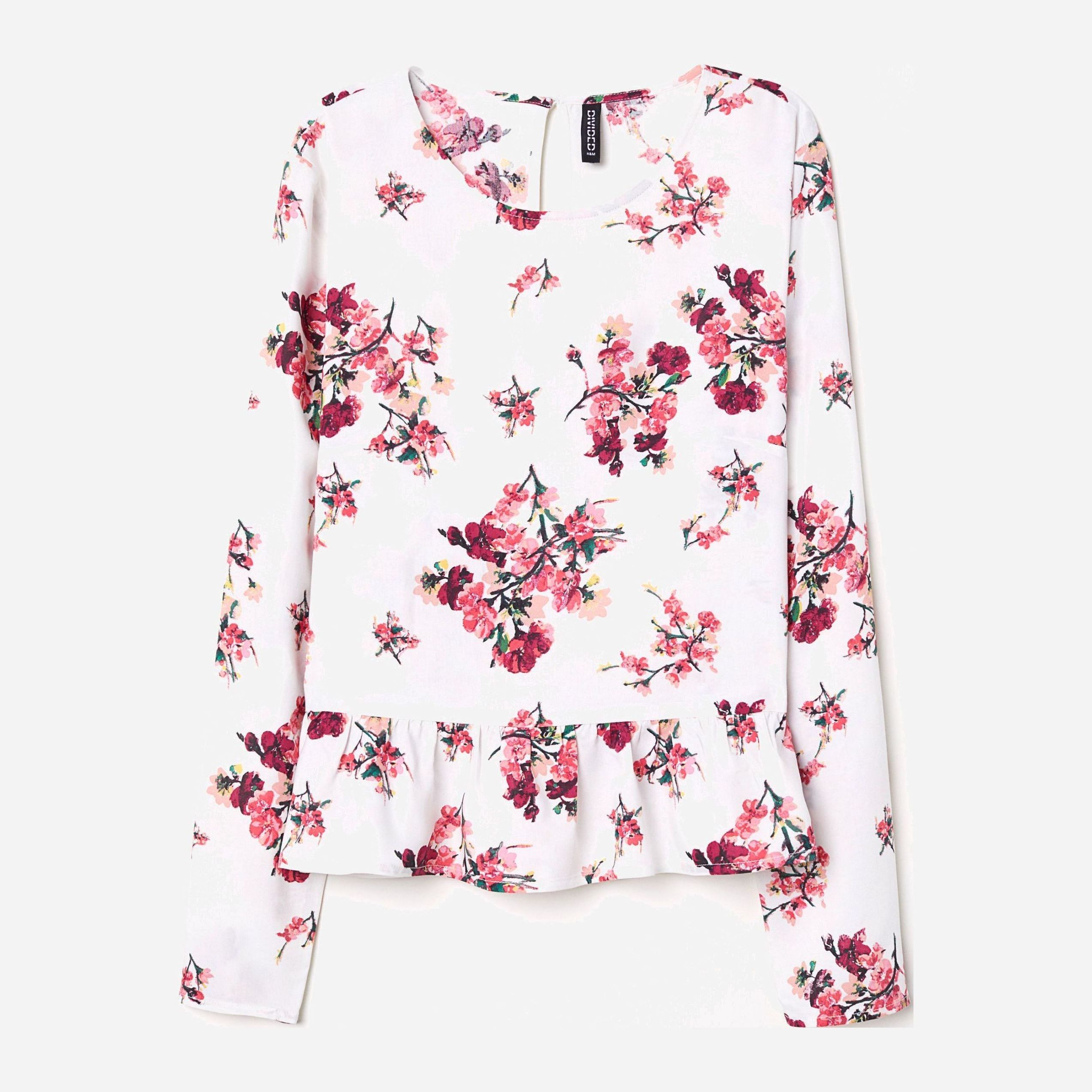 

Блузка H&M 6087897-AAPB 40 Белая с разноцветным