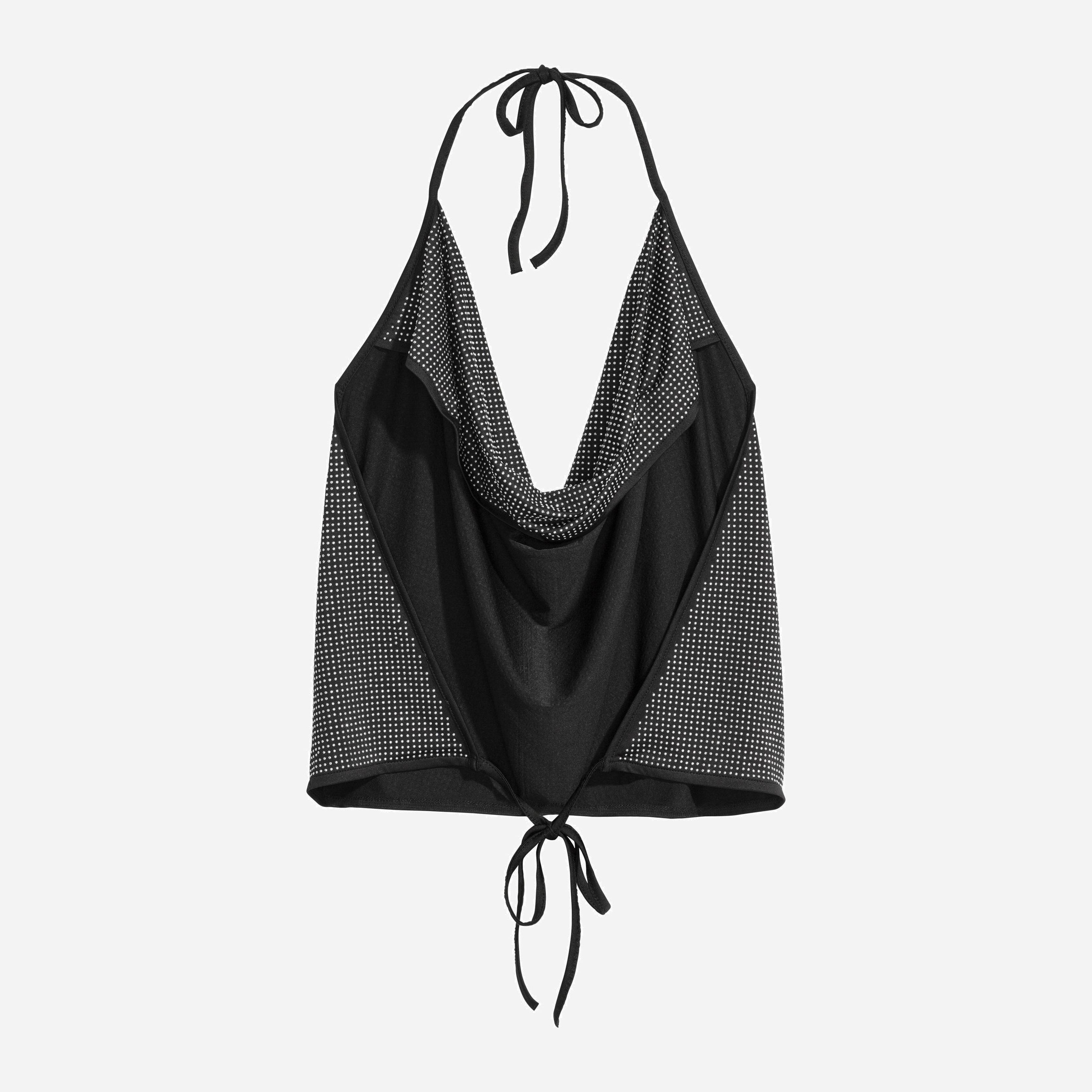 

Топ H&M 5995216-ABFJ M/L Черный с серебристым
