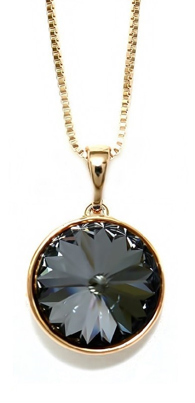 

Кулон на цепочке Xuping с кристаллами Swarovski Медицинское золото Позолота 18К Кулон 14 мм. Цепочка 47-52 см. хкс-015