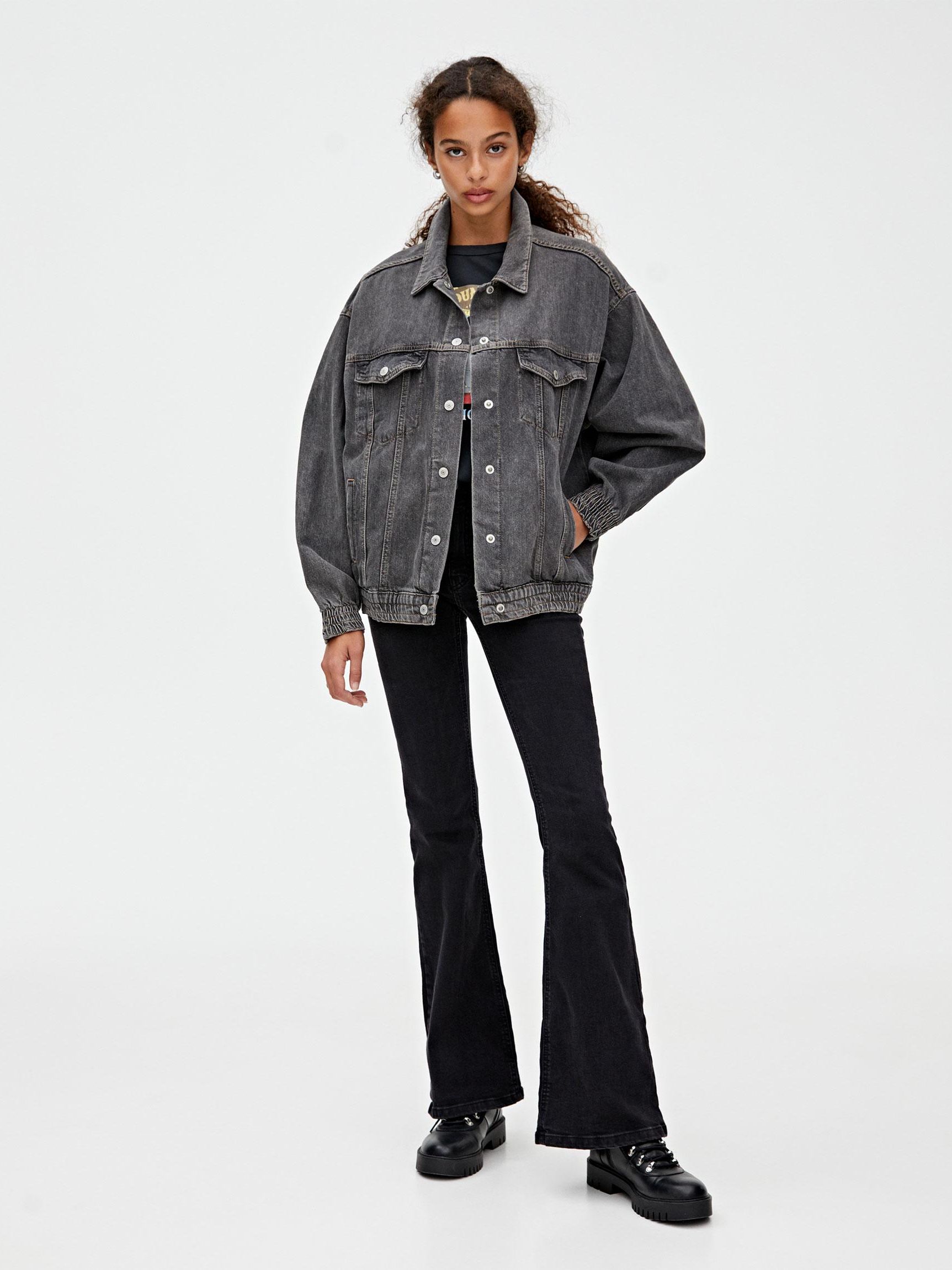 

Джинсовая куртка Pull & Bear 9714/384/802-ACXW M Темно-серая