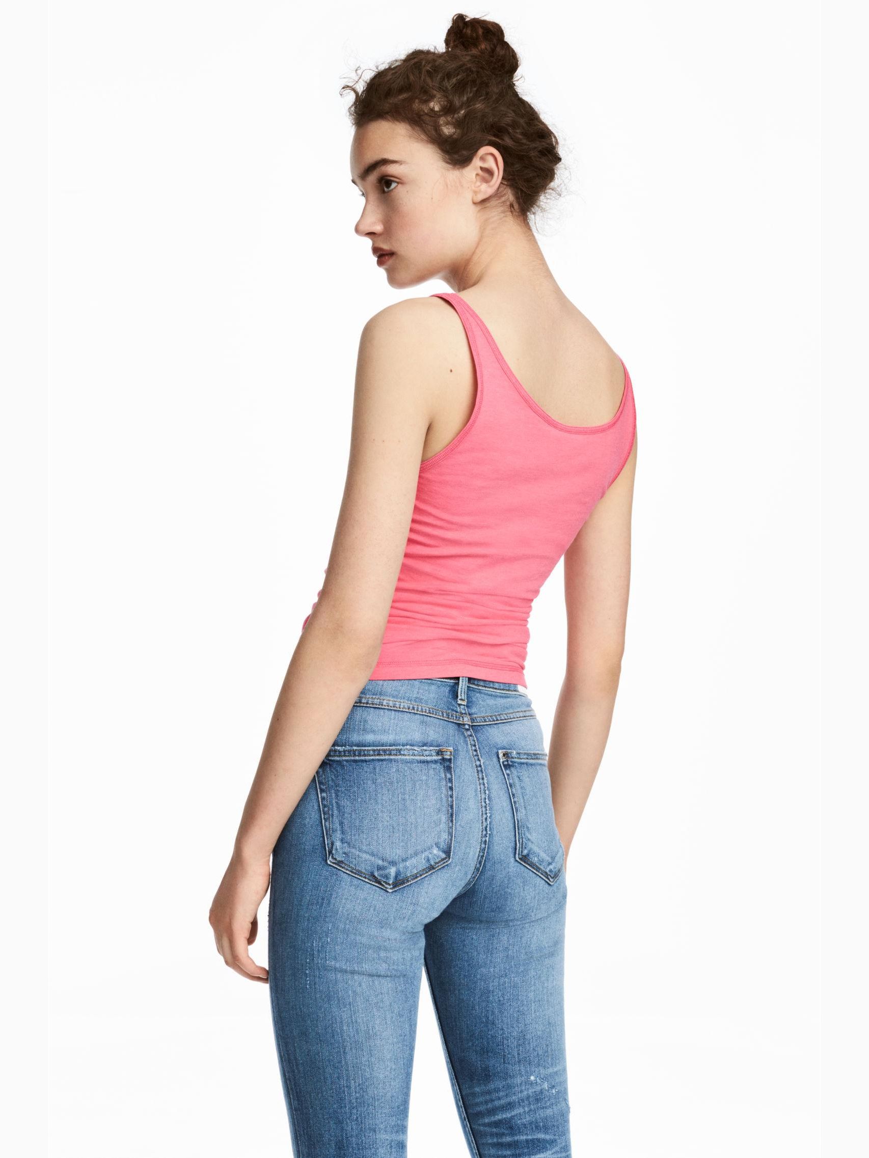 

Майка H&M 3550723-ACSO M Ярко-оранжевая