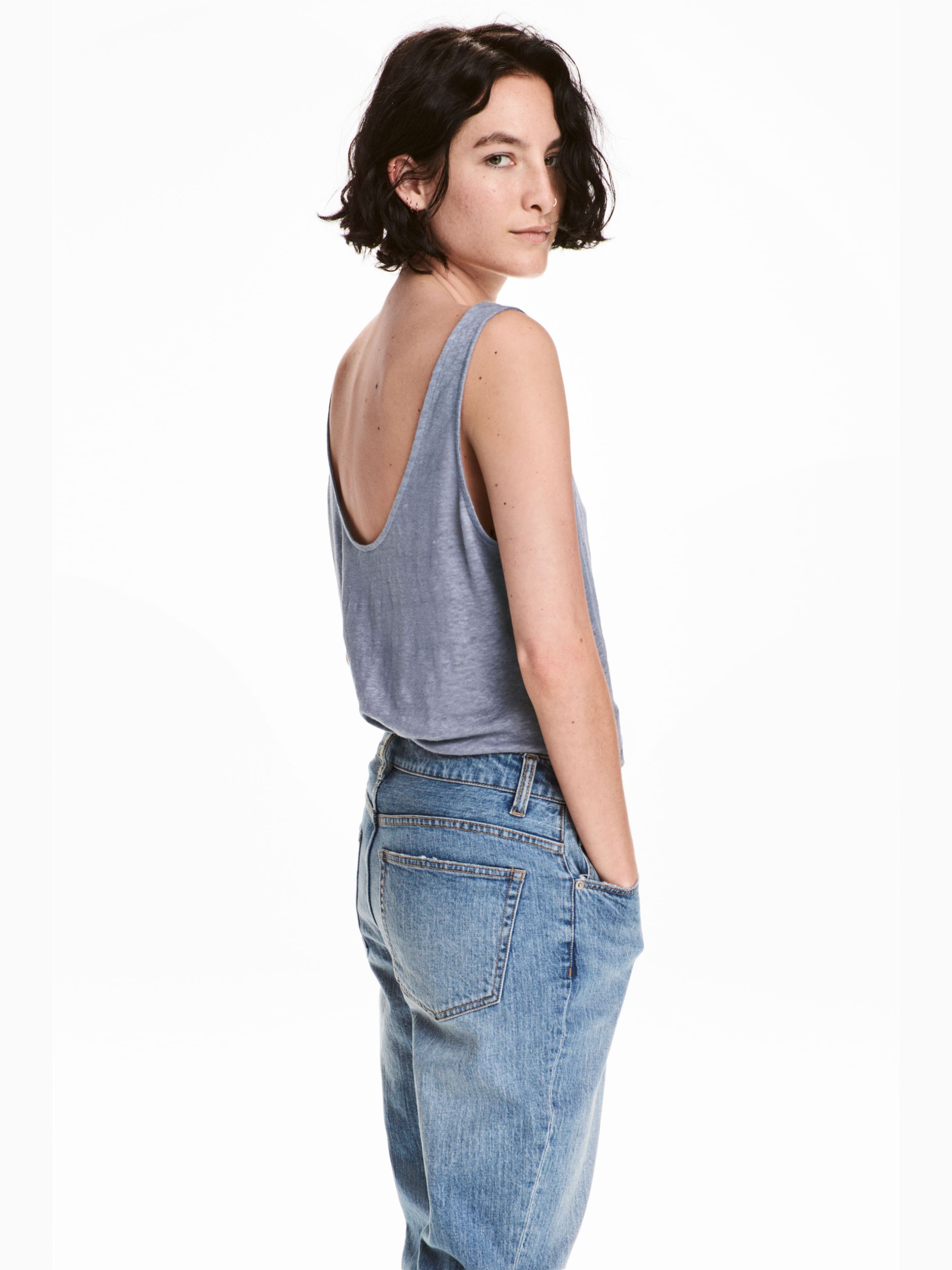 

Майка H&M 4589255-ACUI XL Бледно-синяя