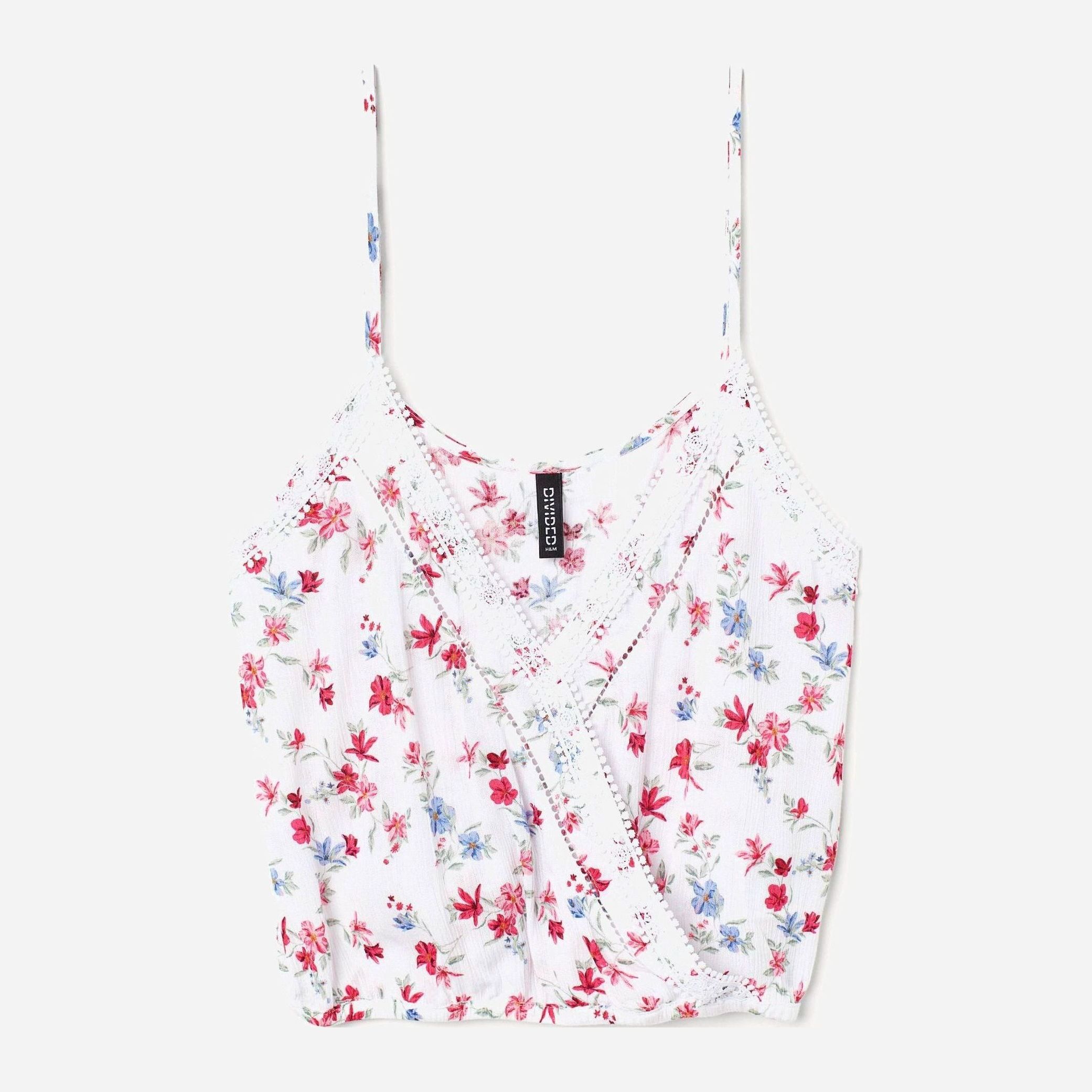 

Топ H&M 7432230-AAPB 42 Белый с разноцветным
