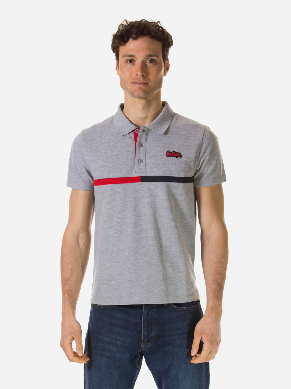 

Поло Lee Cooper 10196104-64393 XL Light Grey Mel