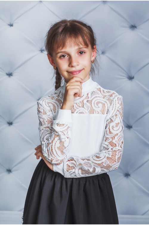 

Fashions • Детская блузка Арина Fashions 140 белый (01614-ве)