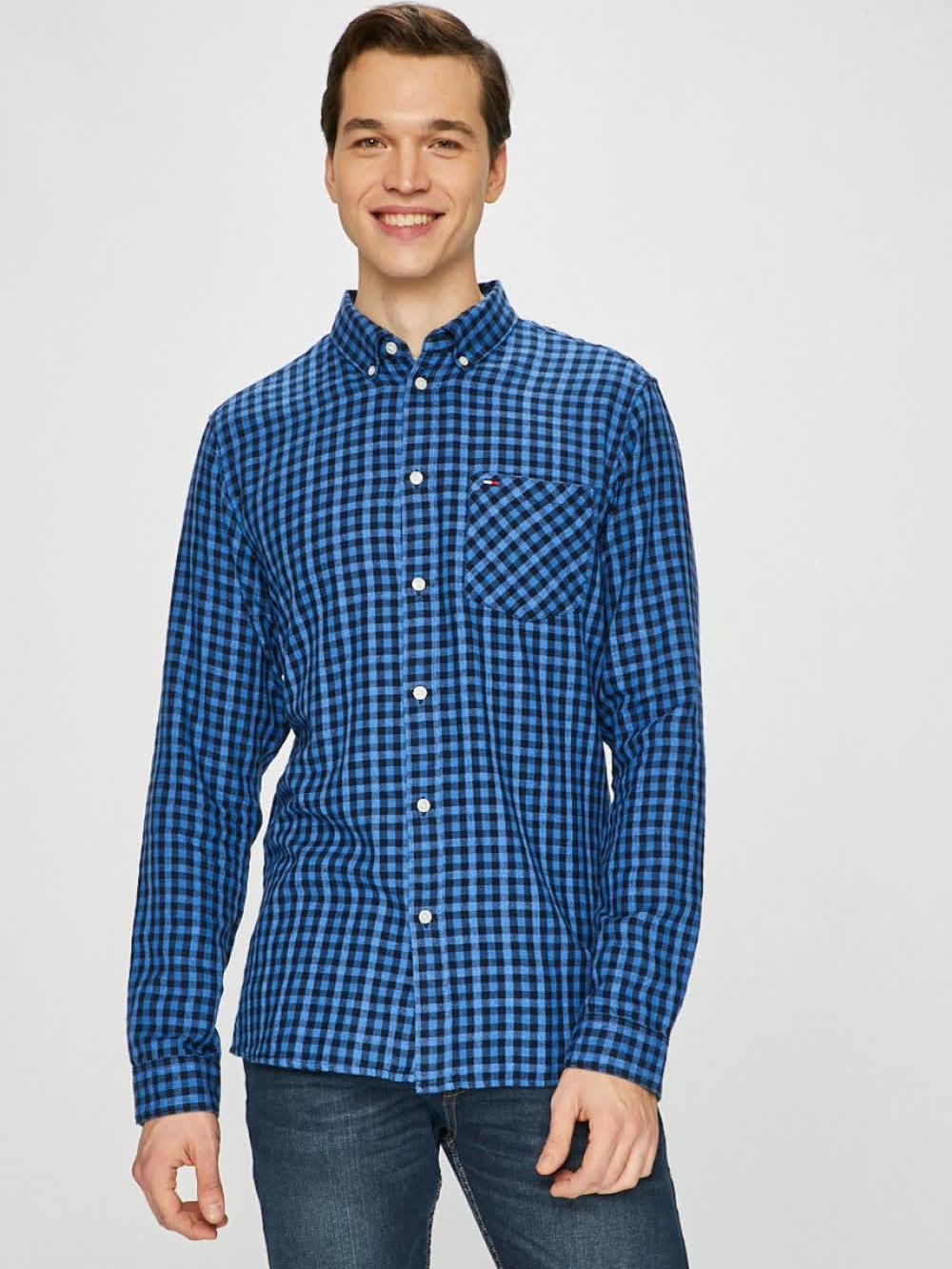 

Рубашка Tommy Hilfiger DM0DM04979 S Синяя/Черная