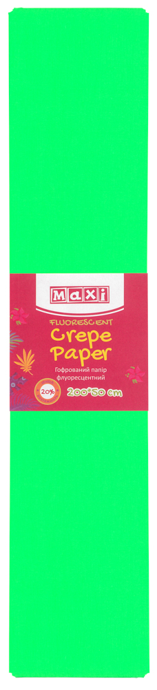 

Набор гофрированной бумаги Maxi 20% 50 х 200 см 10 шт Флуоресцентной Салатовой (MX61617-03)
