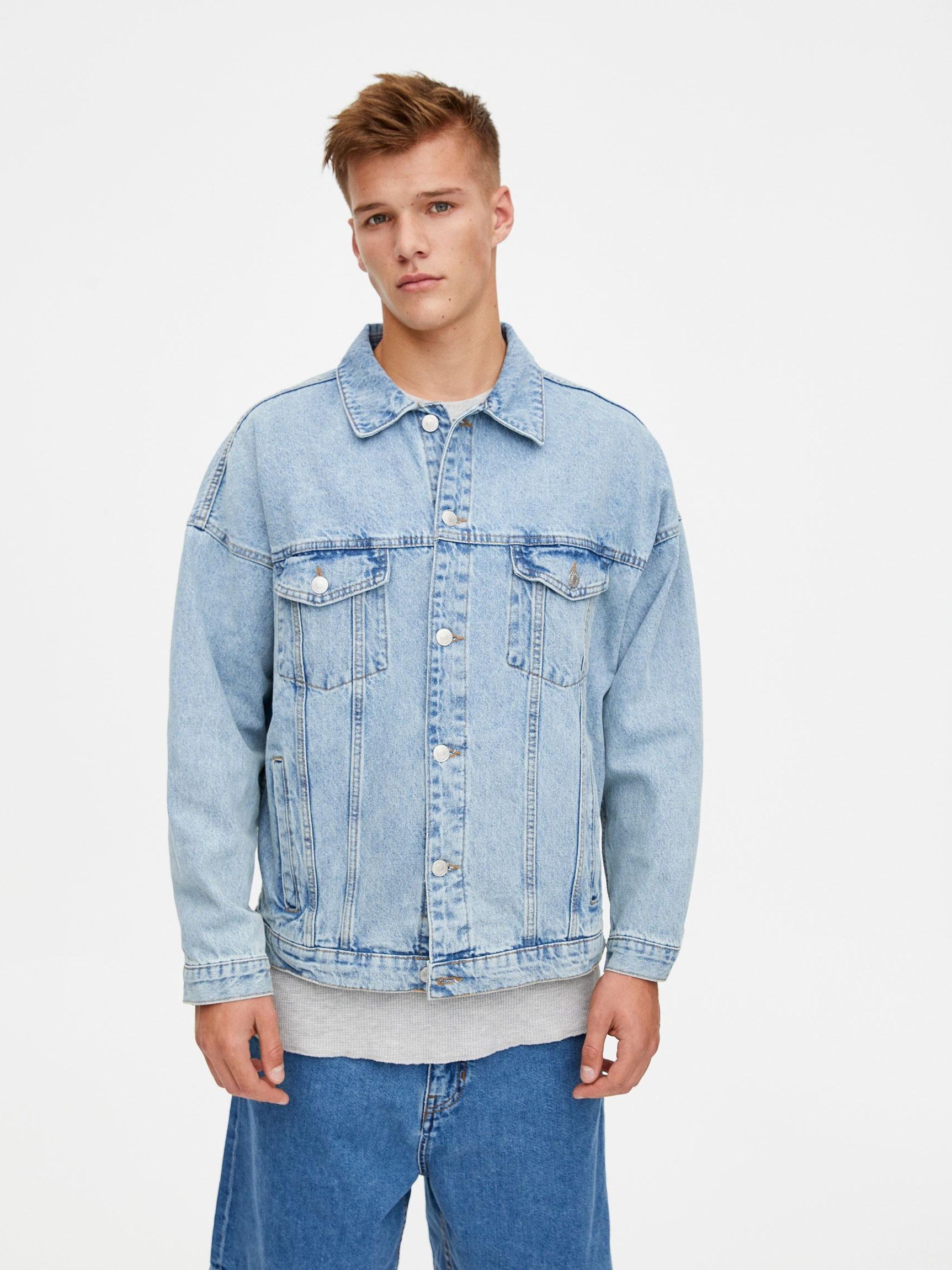 

Джинсовая куртка Pull & Bear 5715/584/400 L Голубой джинс