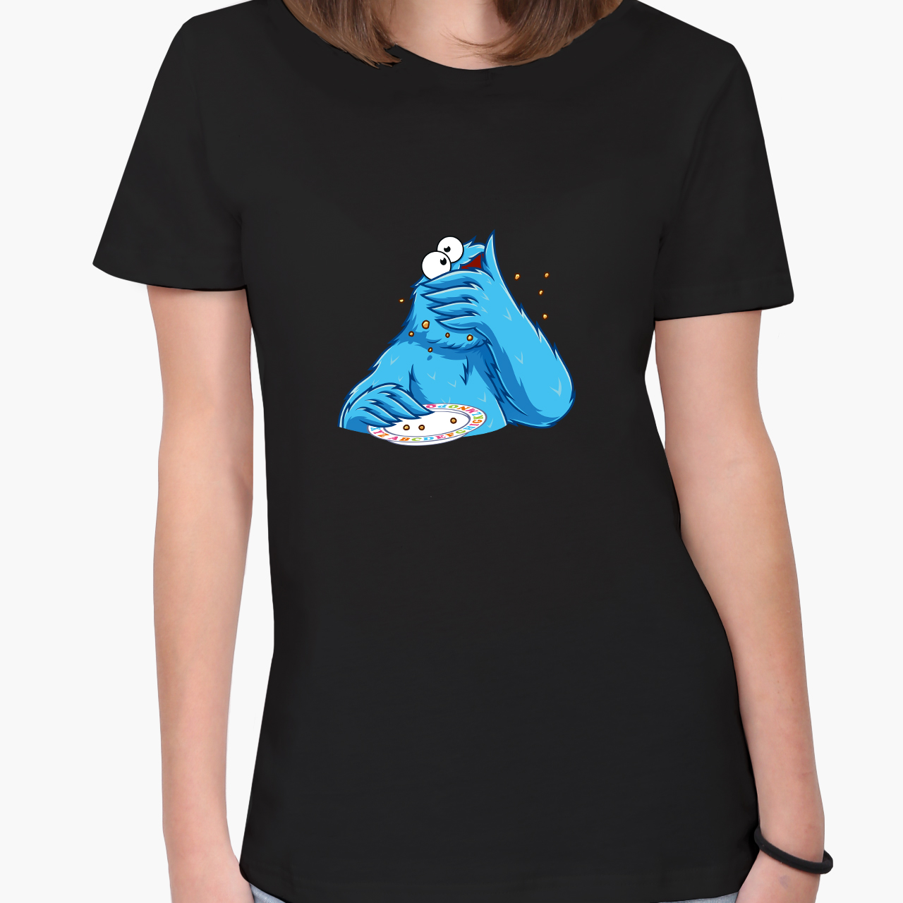 

Футболка женская Куки монстр (Cookie monster) (8976-1991-5) XXL Черная