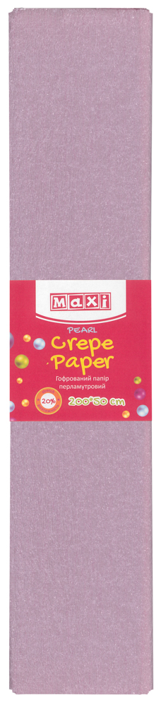 Акция на Набор гофрированной бумаги Maxi 20% 50 х 200 см 10 шт Перламутровой Сиреневой (MX61618-05) от Rozetka UA