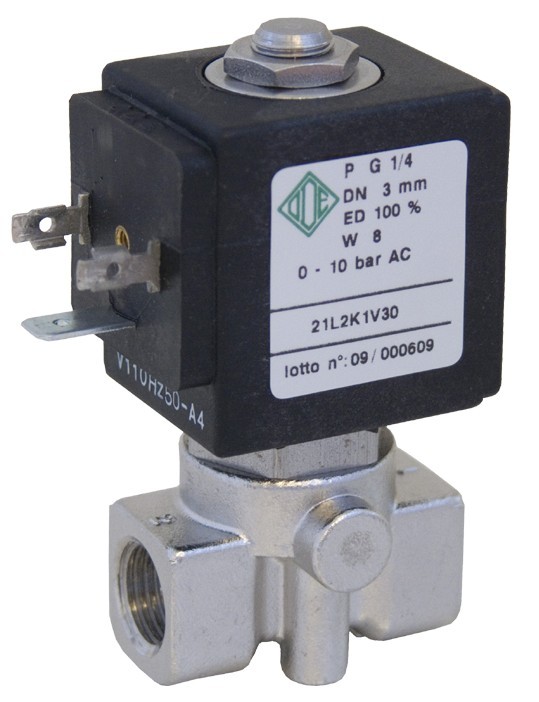 

Клапан электромагнитный ODE 21L2K1T40 NC, G 1/4, t= - 40 + 180 °С, (Pmin 0 - Pmax 6 bar) нормально закрытый для агрессивных сред