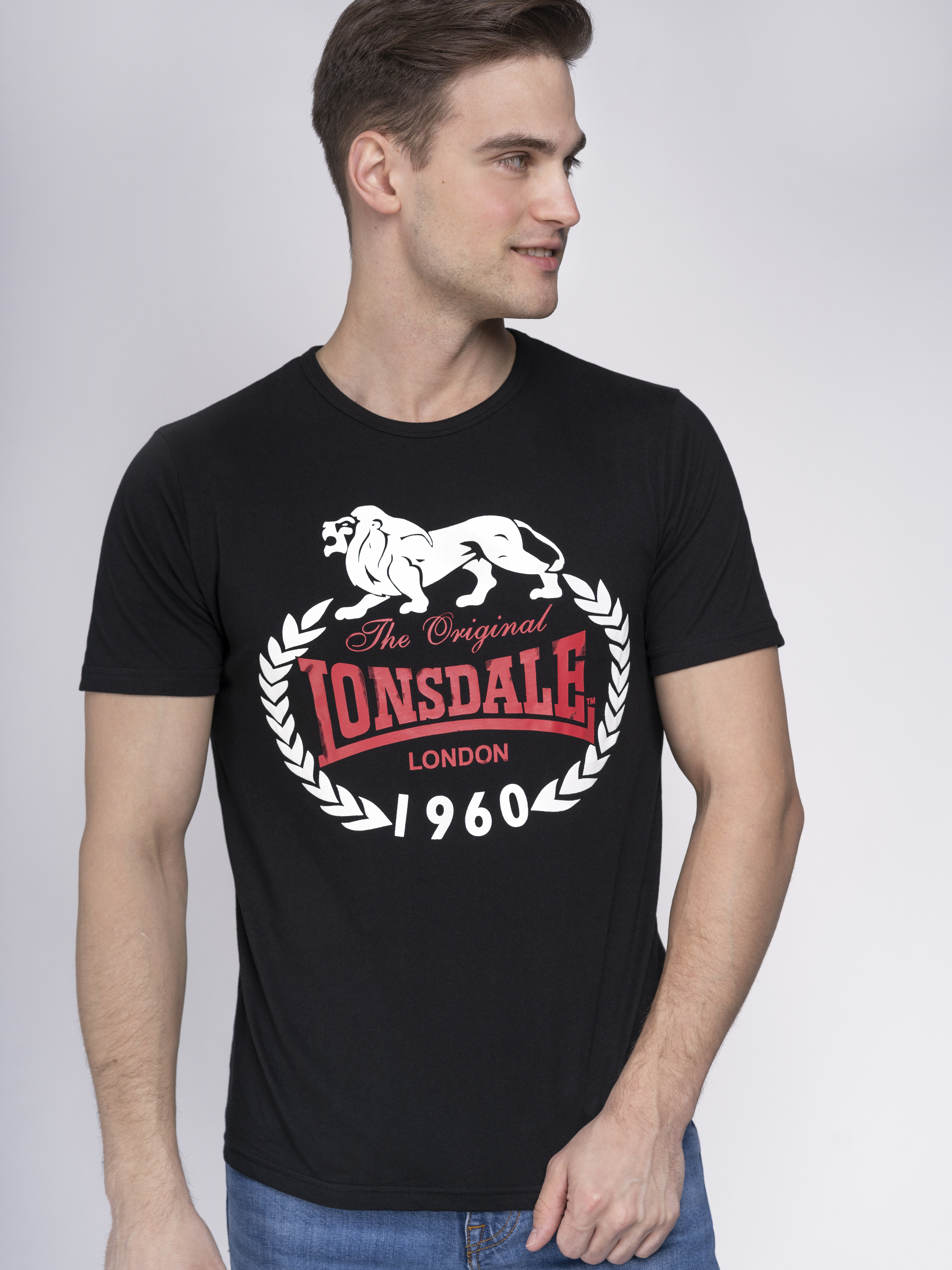 Акція на Футболка бавовняна довга чоловіча Lonsdale Original 1960 113099-1000 L Чорна від Rozetka