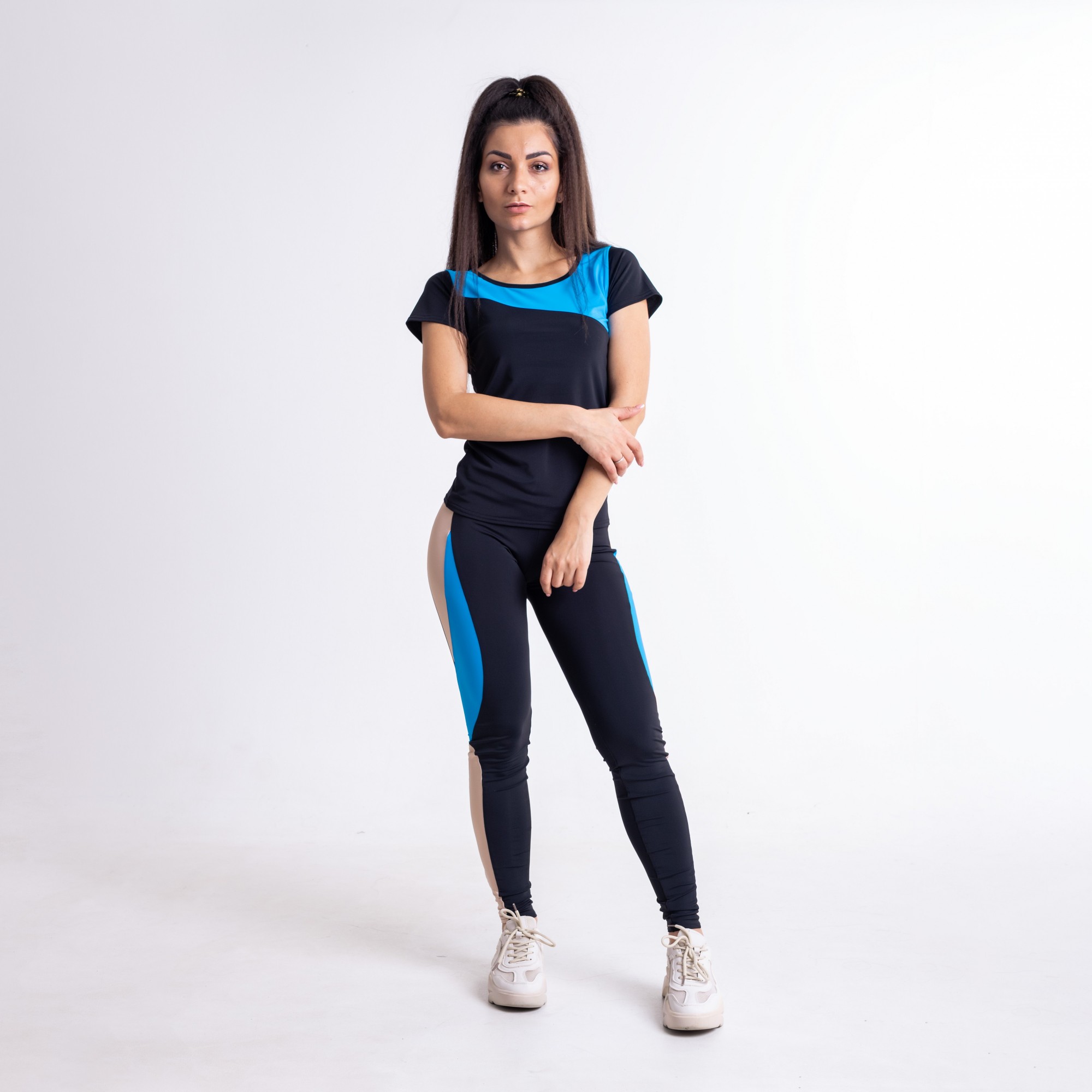 

Футболка FitU спортивная женская Line blue черный, Футболка FitU спортивная женская Line blue черный S