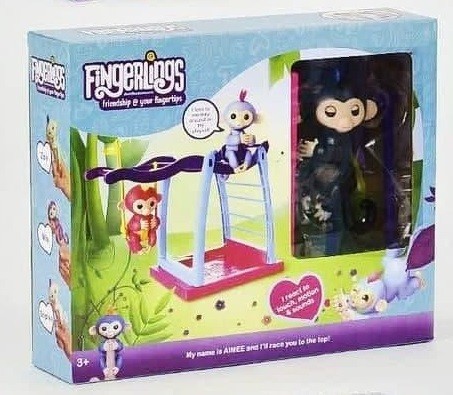 

Интерактивная игрушка Fingerlings площадка с Обезьянкой черная 21606