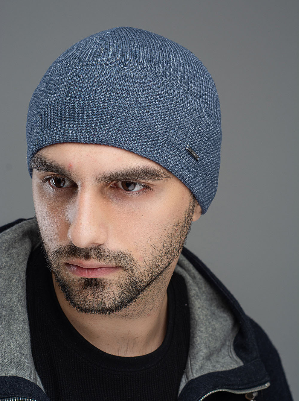 

Мужская шапка с отворотом Централ цвет матросско-синий