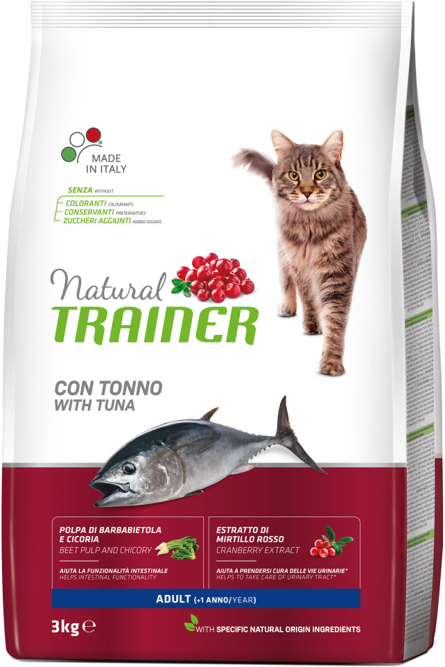 

Сухой корм для взрослых кошек от 1 года Trainer Natural Super Premium Adult с тунцом 3 кг