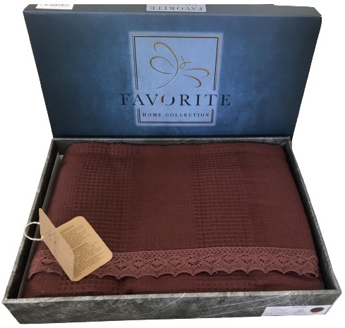 

Вафельная простыня-пике Favorite Gold 200x240 Бордо (ts-2000100147573)