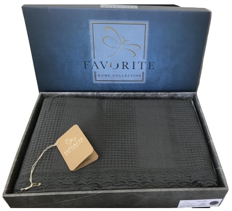 

Вафельная простыня-пике Favorite Gold 200x240 Антрацит (ts-2000100147528)