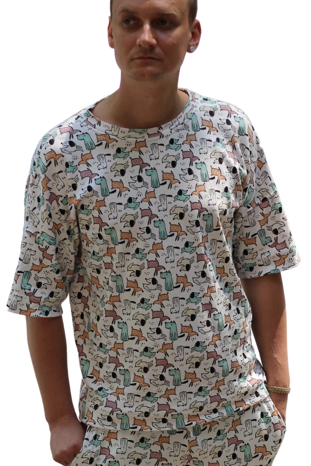 

Футболка мужская Shopchik Oversize  принт собак, Футболка мужская Shopchik Oversize 2XL принт собак