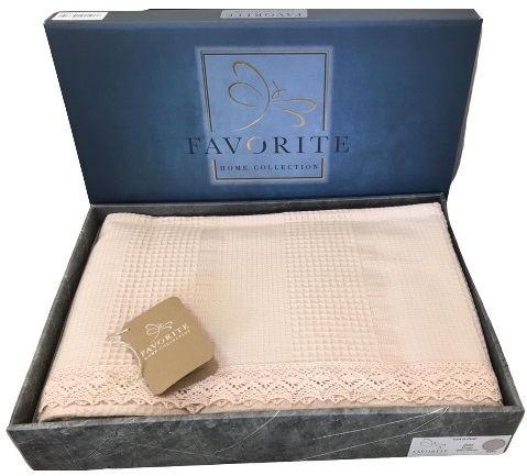 

Вафельная простыня-пике Favorite Gold 200x240 Пудровая (ts-2000100147610)