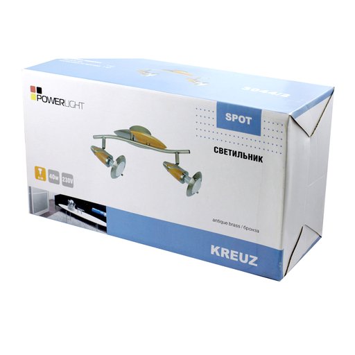 

Спот PowerLight Kreuz 2х40W E14 бронза/дуб (10259102)