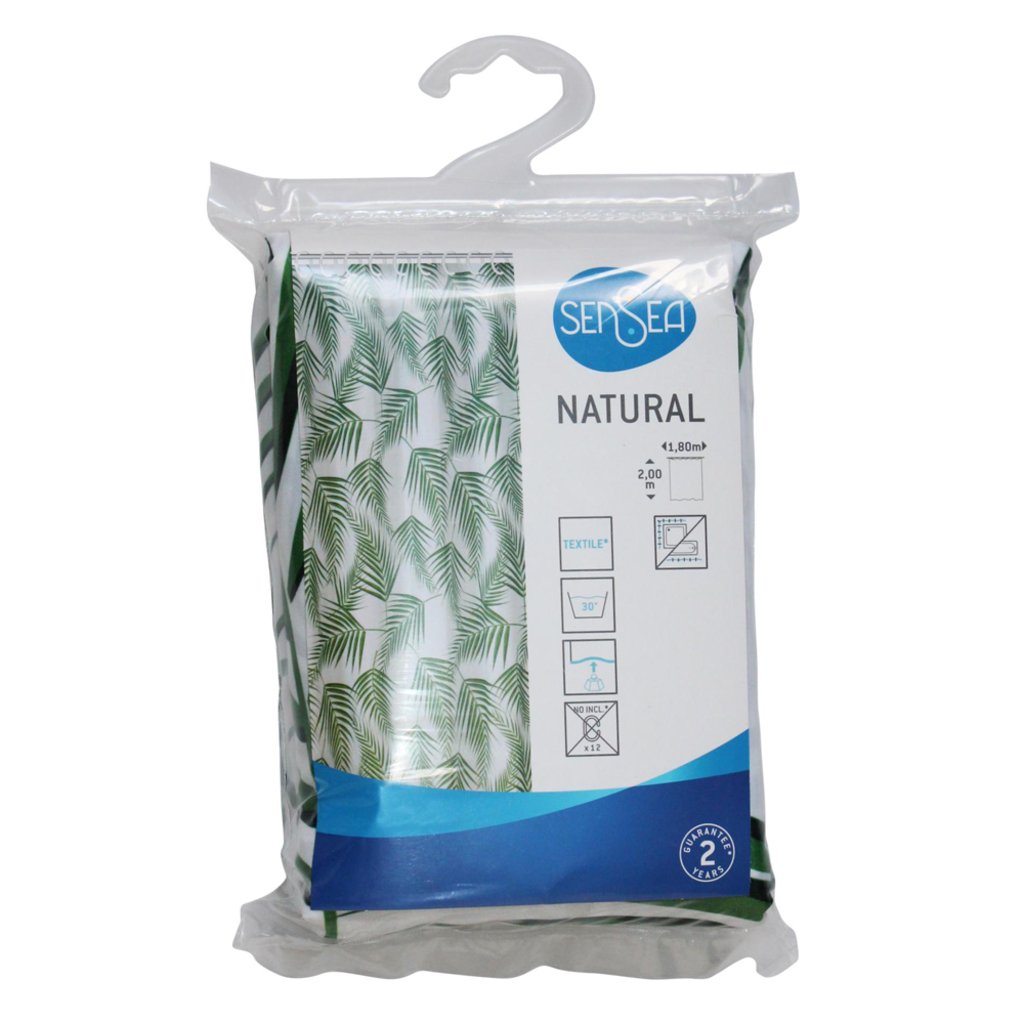 

Шторка для душа SENSEA White And Green Leaves 180х200 см (12045145)