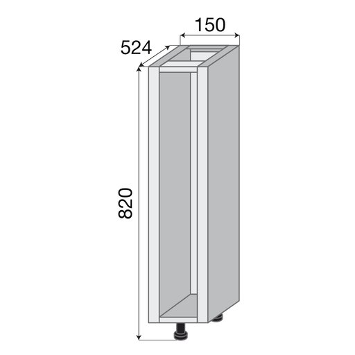 

Корпус нижний для карго Delinia 150х820 мм Белый