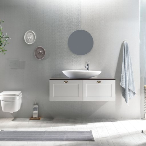 

Умывальник СeraStyle Olive 75 см Белый (11873281)