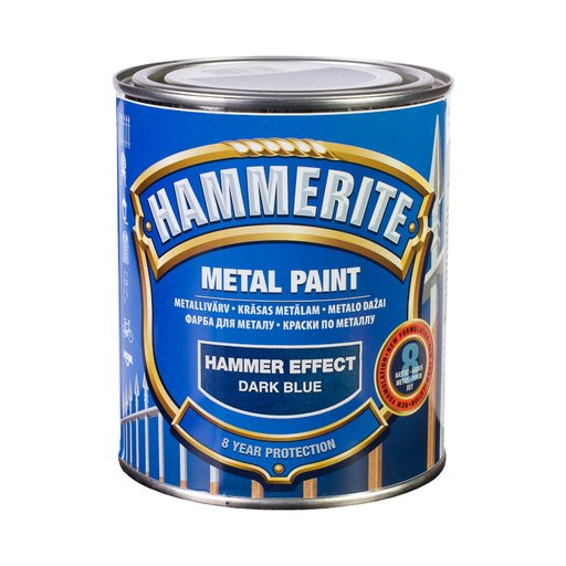 

Эмаль для металла Hammerite молотковая темно-синяя 0,75 л (10527643)