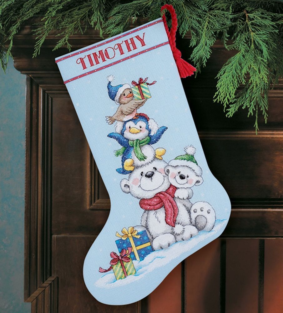 

Набор для вышивания Dimensions Stack of Critters Stocking