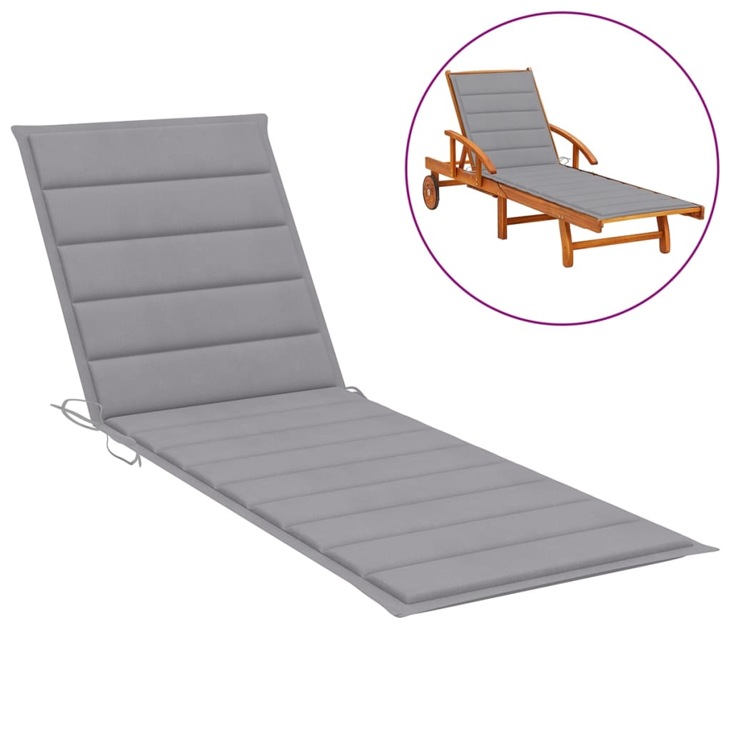

Подушка для лежака Shumee сірий колір 200x50x4 см тканина 314189
